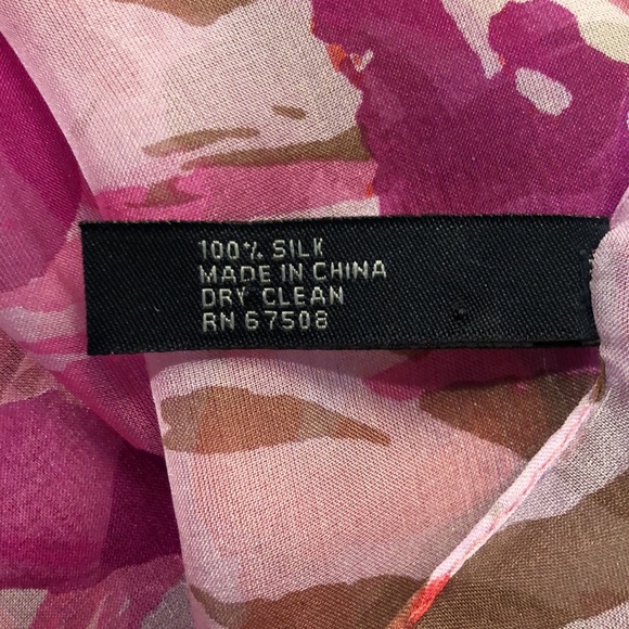 Anne Klein floral silk scarf - Picture 3 of 3
